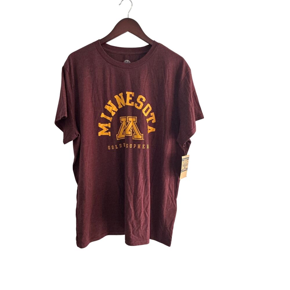 NWT Rivalry Threads Minnesota Golden Gophers Burgundy T-Shirt Men's Size 2XL